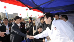 我院参加山东省暨济南市“中医中药中国行•Ĭ文化科普宣传周”活动启动仪式并义诊