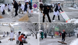 瑞雪降吉兆 清晨除雪忙（组图二）