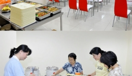 我院教授餐厅开业受到职工欢迎