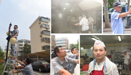 致敬，高温下仍坚持岗位的同志们！