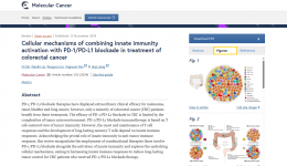 肿瘤中心在国际权威期刊Molecular Cancer发表学术论文